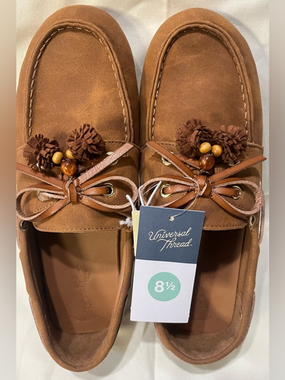 Universal Thread Chestnut Brown Tassel Moccasins